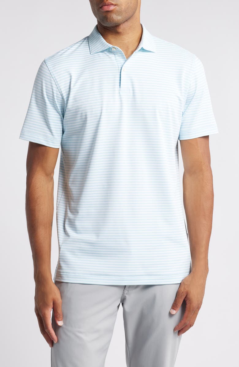 Peter Millar Milton Tailored Fit Stripe Performance Golf Polo, Main, color, 