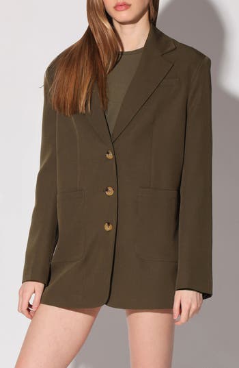Walter Baker Jagger Oversize Blazer In Green