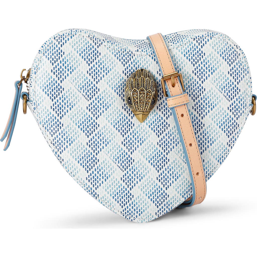 Kurt Geiger London Camden Heart Crossbody Bag In Open White