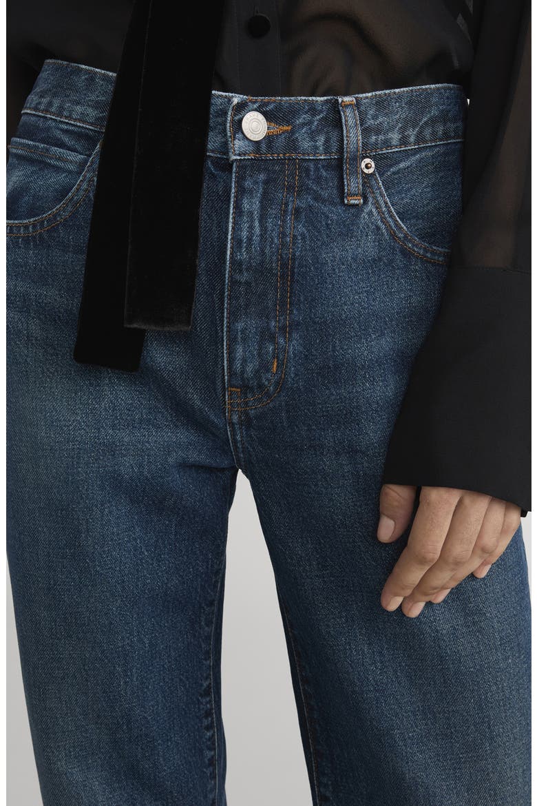 The Hang High Waist Ankle Straight Leg Jeans, Alternate, color, SAIL
