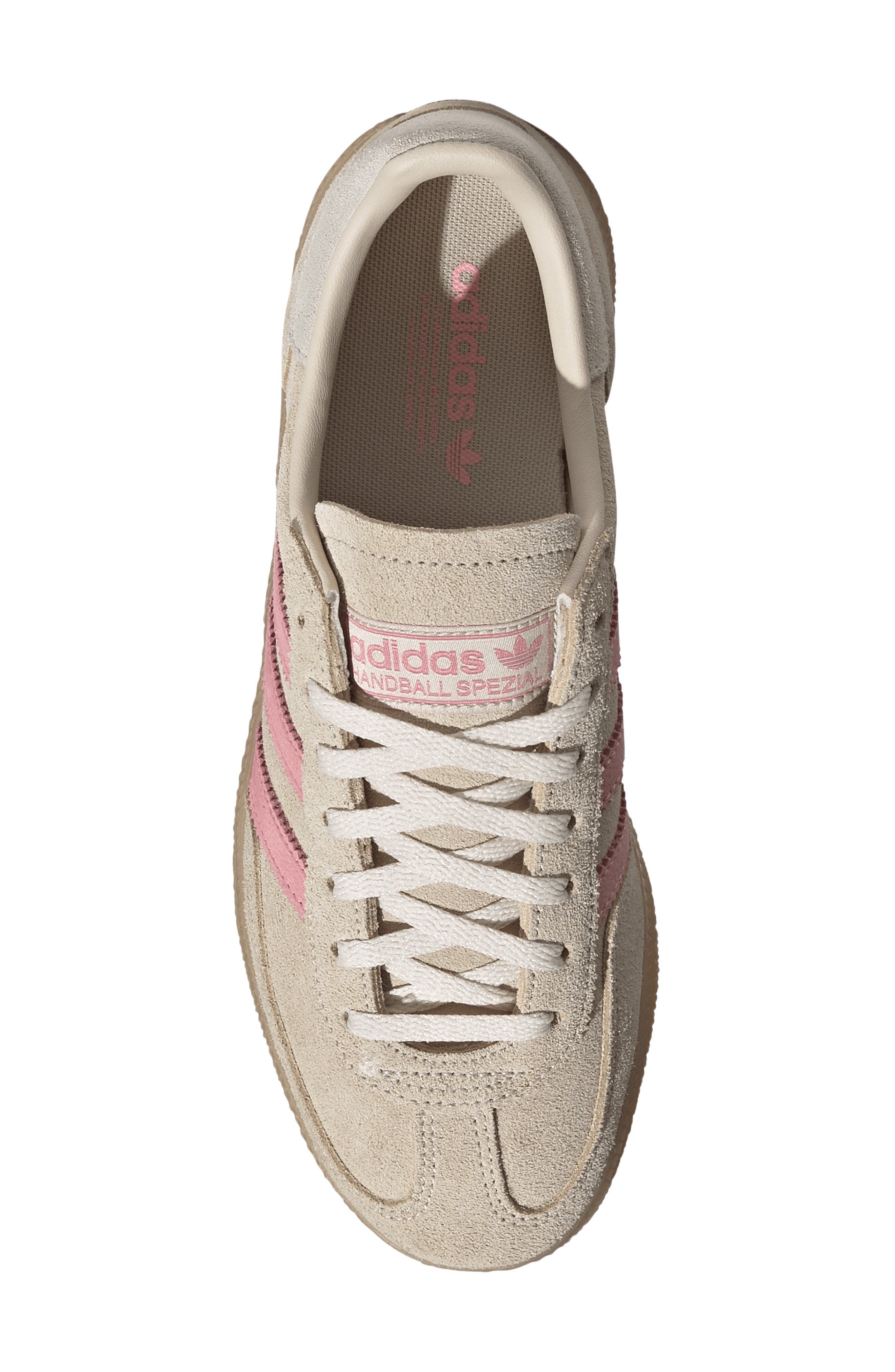 Handball Spezial Sneaker, Alternate, color, CRYSTAL LINEN/ PINK/ WHITE