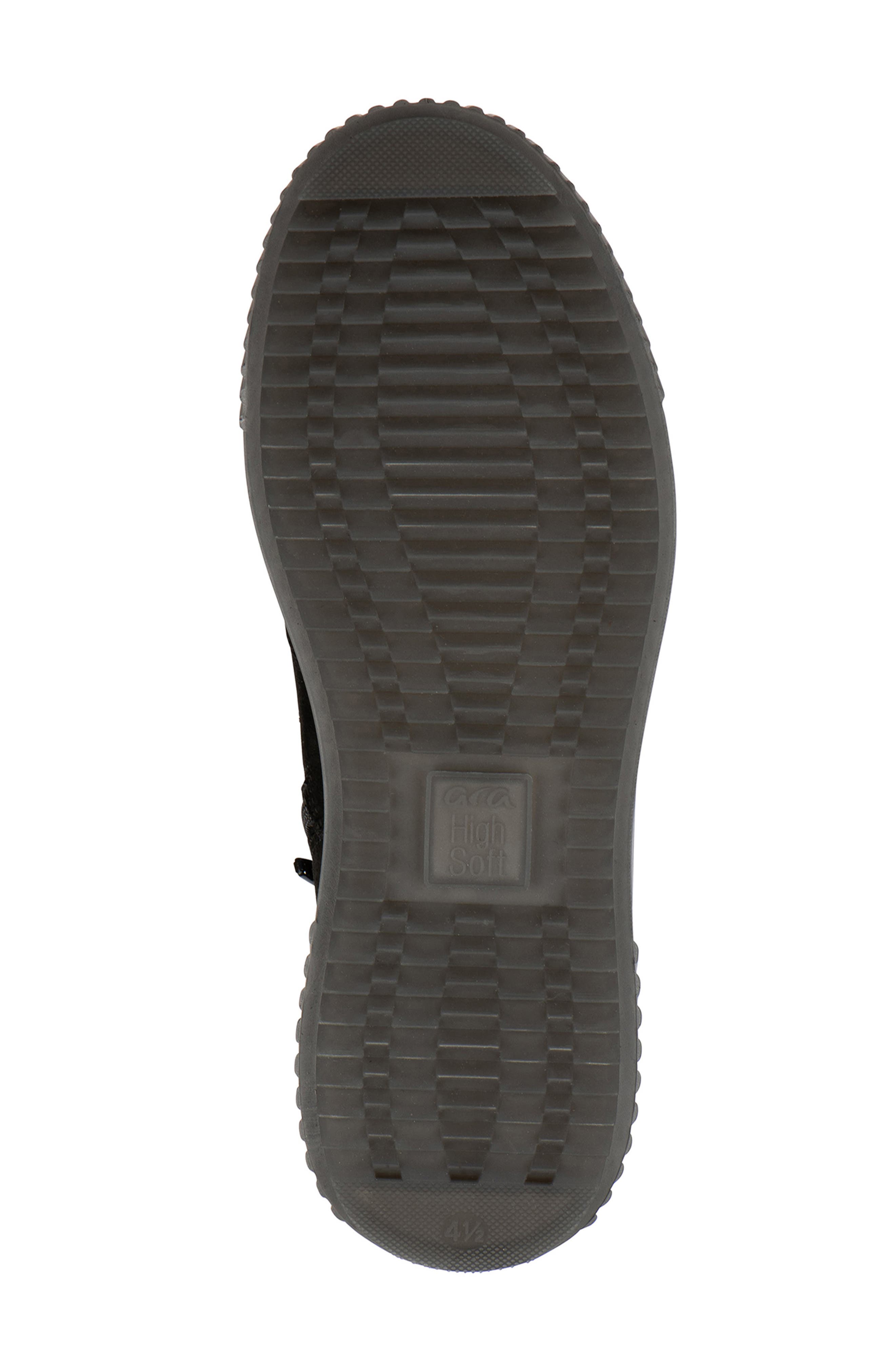 ara Dahlia Waterproof Faux Fur Lined Sneaker, Alternate, color, Black