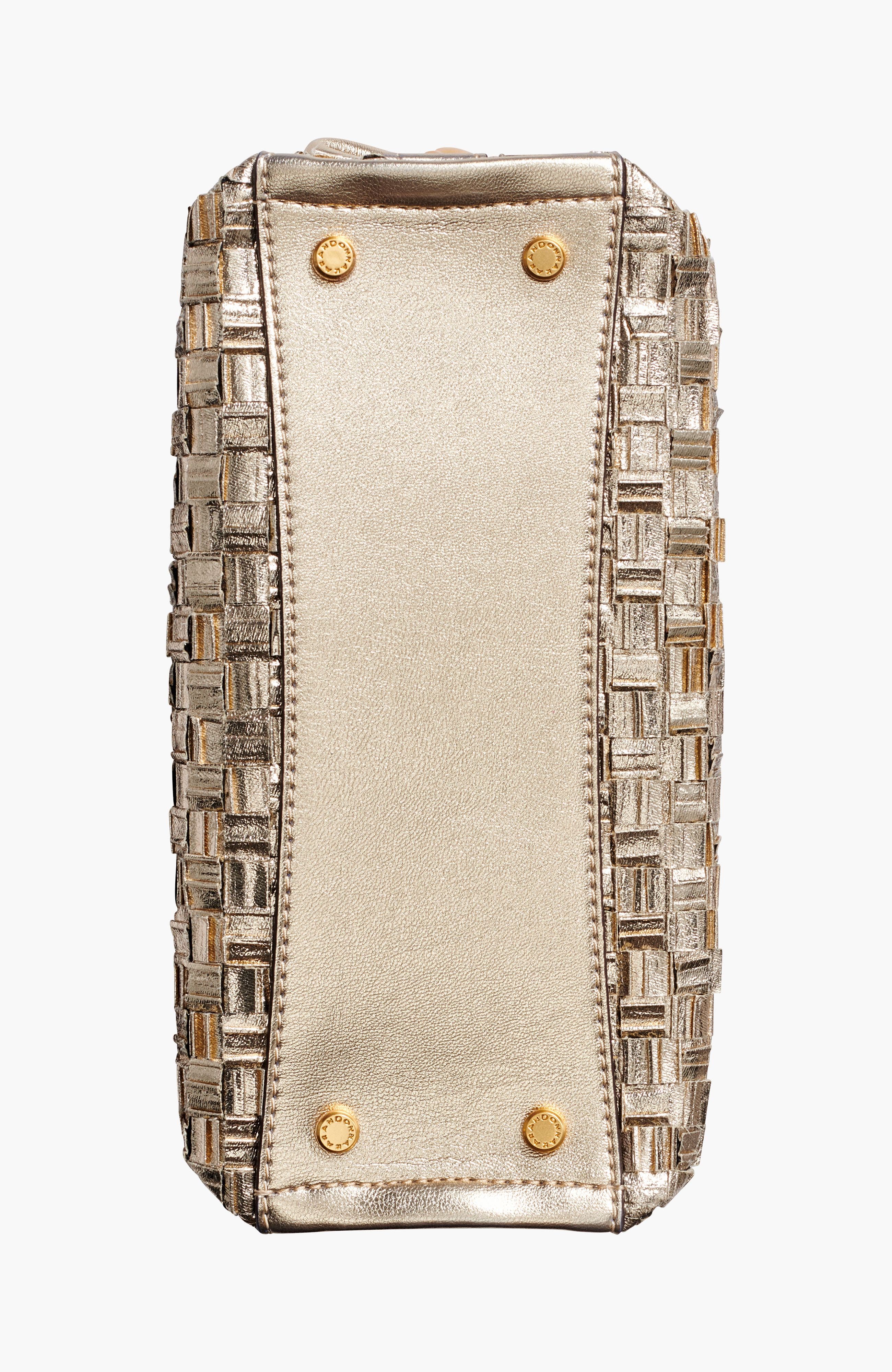 Donna Karan New York Cashmere Metallic Braided Crossbody Bag, Alternate, color, Gold