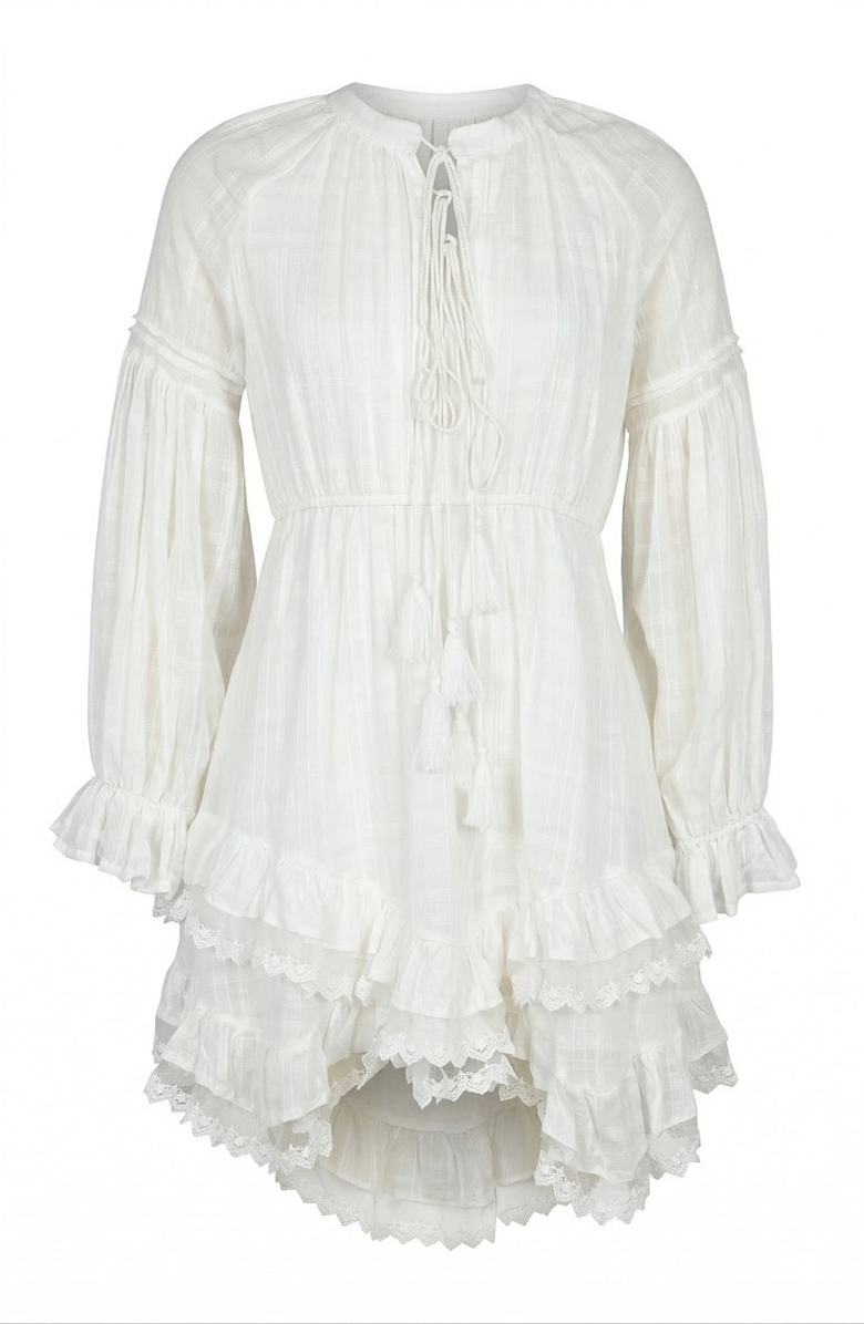 Modenaire Boho Mini Dress, Alternate, color, Ivory