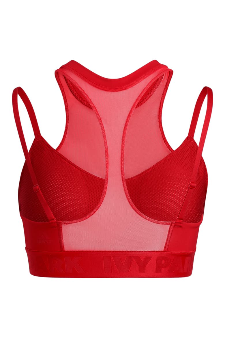 Layered Sports Bra, Alternate, color, RED