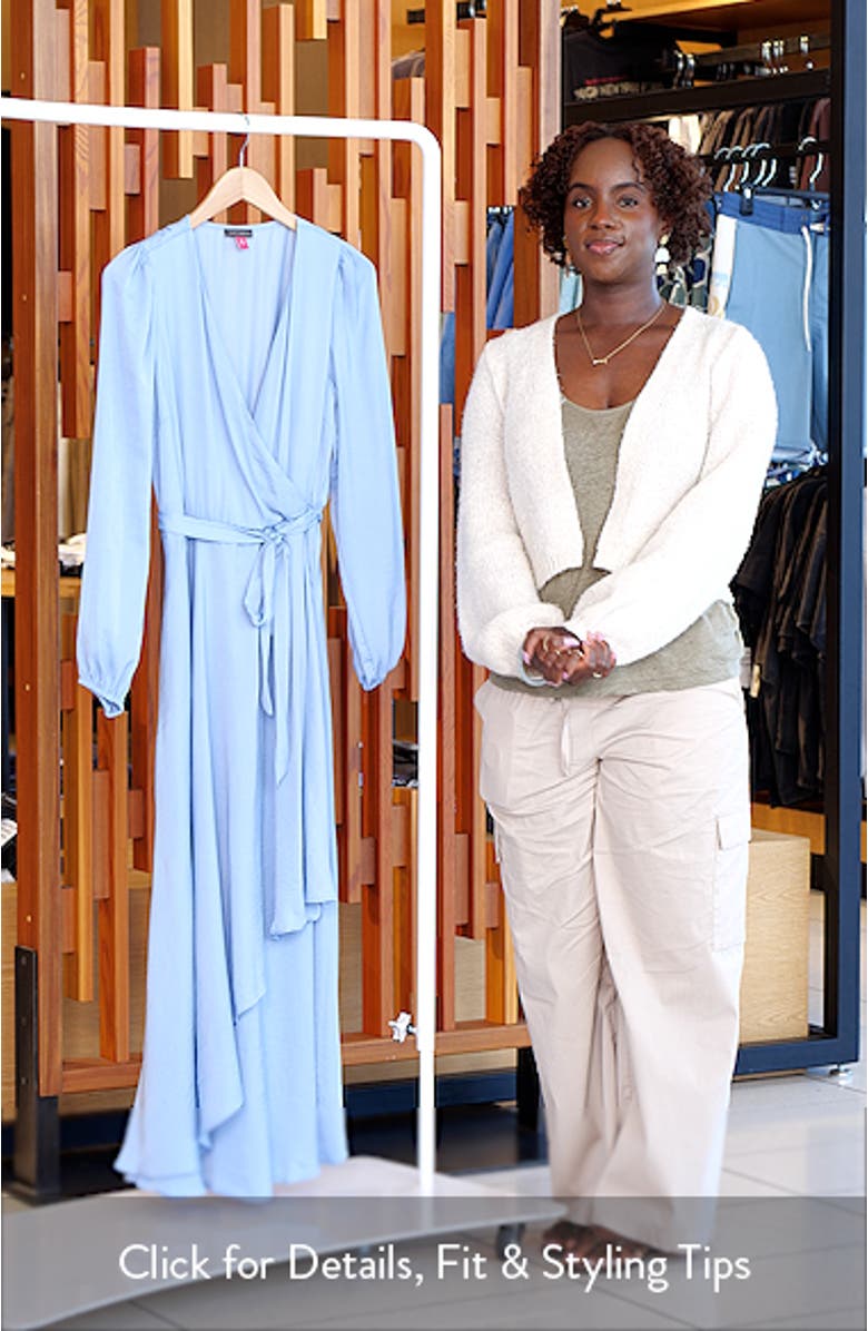 Wrap Front Long Sleeve Maxi Dress, sales video thumbnail