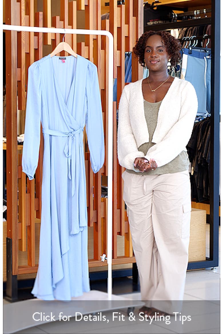 Wrap Front Long Sleeve Maxi Dress video