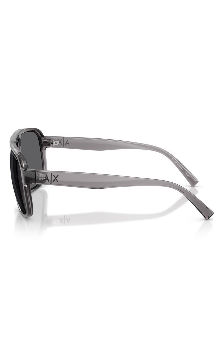 AX Armani Exchange 61mm Polarized Pilot Sunglasses, Alternate, color,