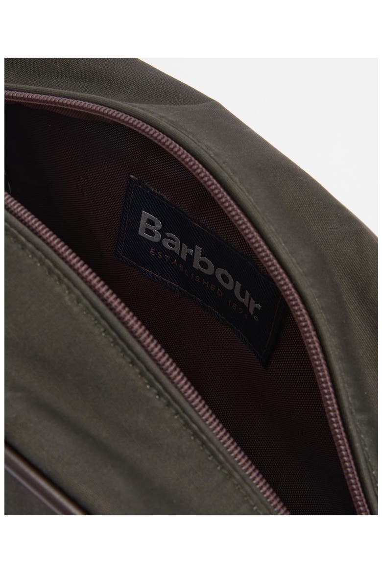 Waxed Cotton Wash Bag, Alternate, color, OLIVE/BEACON