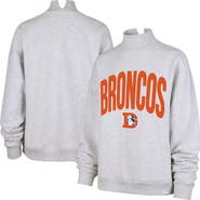 '47 Women's '47 Gray Denver Broncos Subtle Muse Mock Neck Sweatshirt
