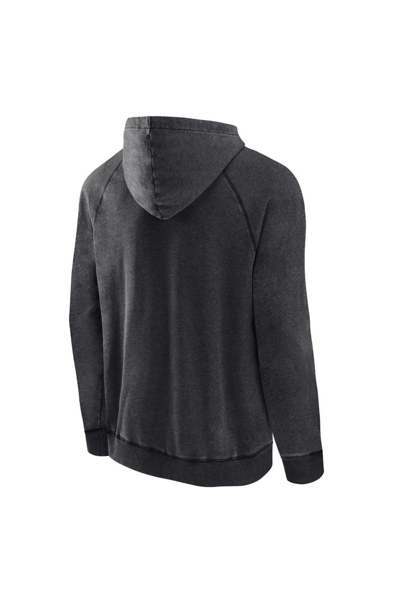 FANATICS Men's Fanatics Heather Charcoal Miami Heat Foul Trouble Snow Wash Raglan Pullover Hoodie, Alternate, color, Heather Charcoal