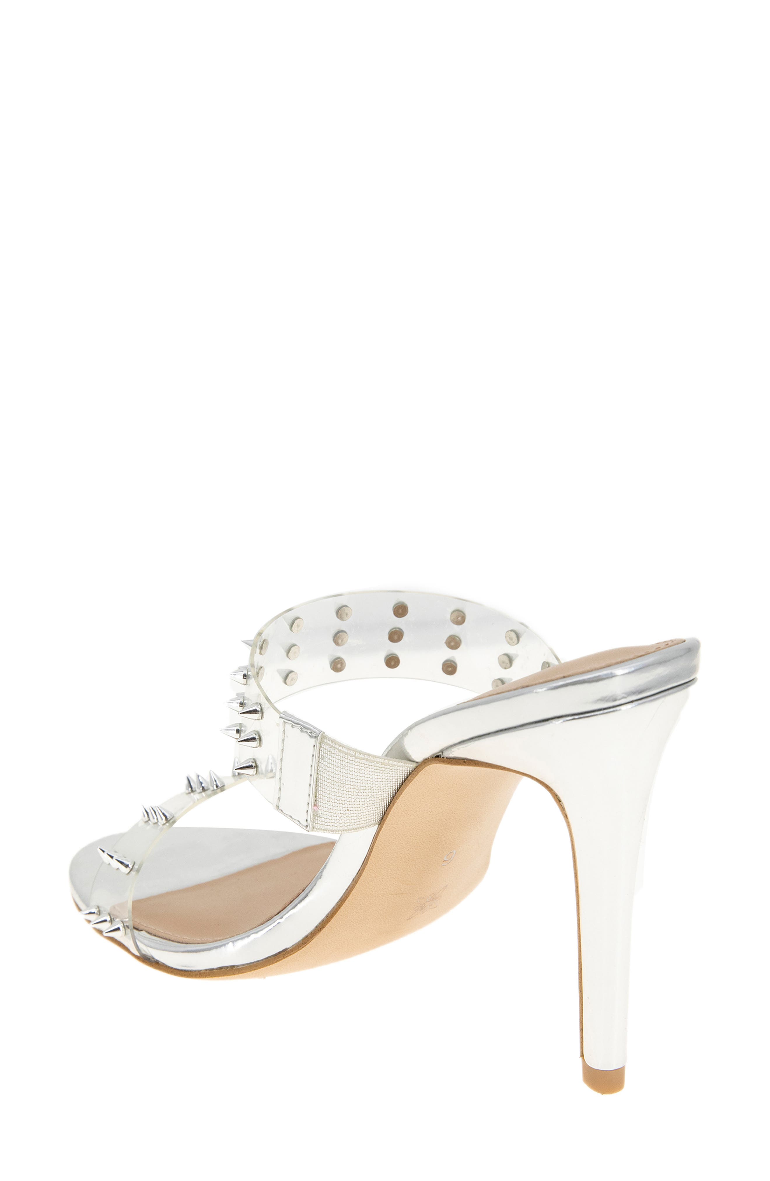 Jidana Embellished Sandal, Alternate, color, CLEAR SILVER