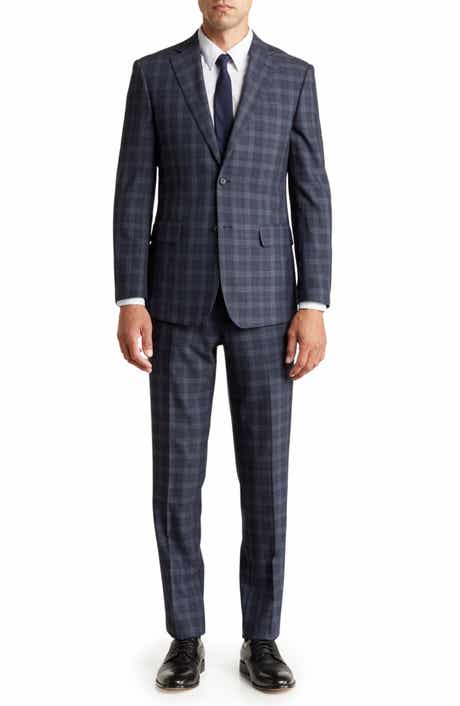 English Laundry Plaid Two Button Notch Lapel Suit