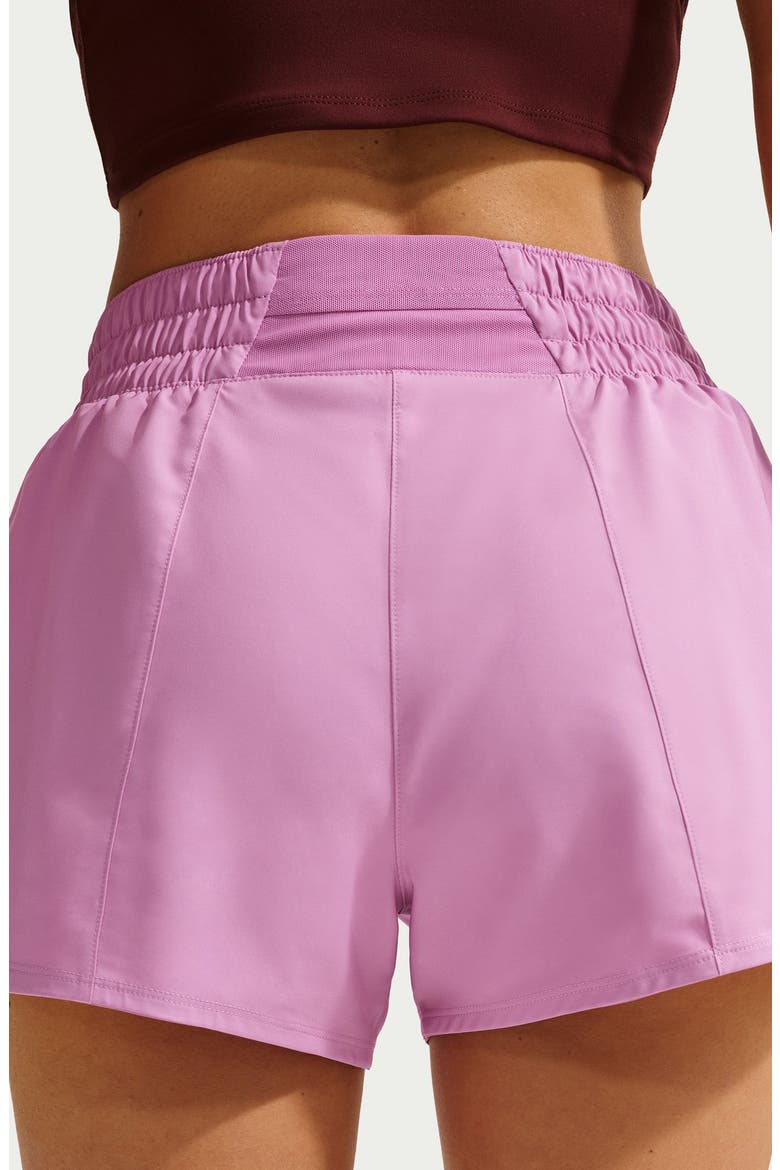 Dri-FIT Mid-Rise 3-Inch Brief-Lined Shorts, Alternate, color, LIGHT MAGENTA/ WHITE