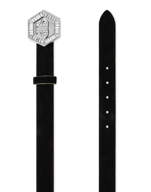 Saffiano Leather Belt Hexagon Women