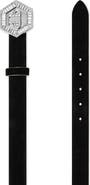 PHILIPP PLEIN Saffiano Leather Belt Hexagon Women