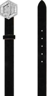 PHILIPP PLEIN Saffiano Leather Belt Hexagon Women