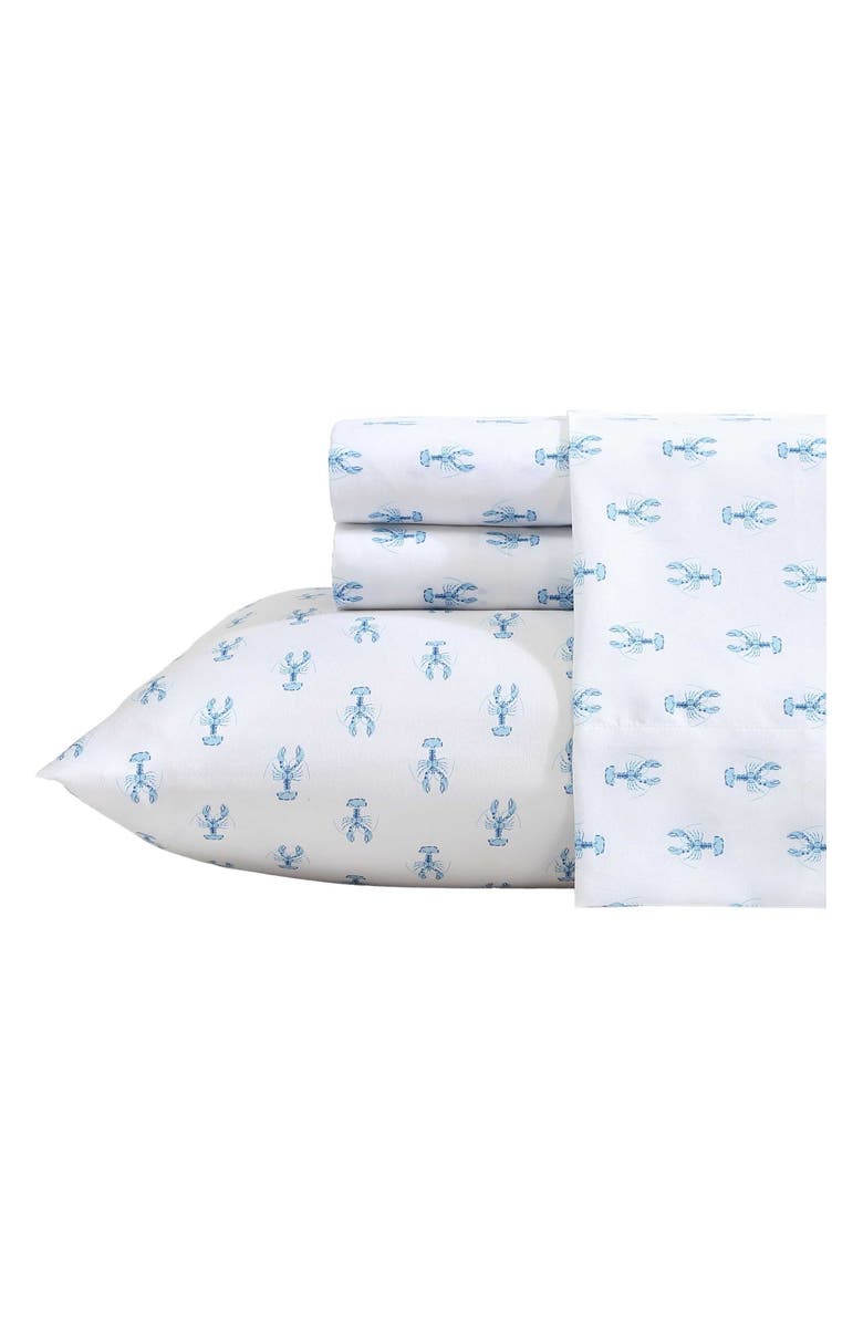 Nautica Nantucket Lobster Print Microfiber Sheet Set, Main, color, Lt-Pastel Blue