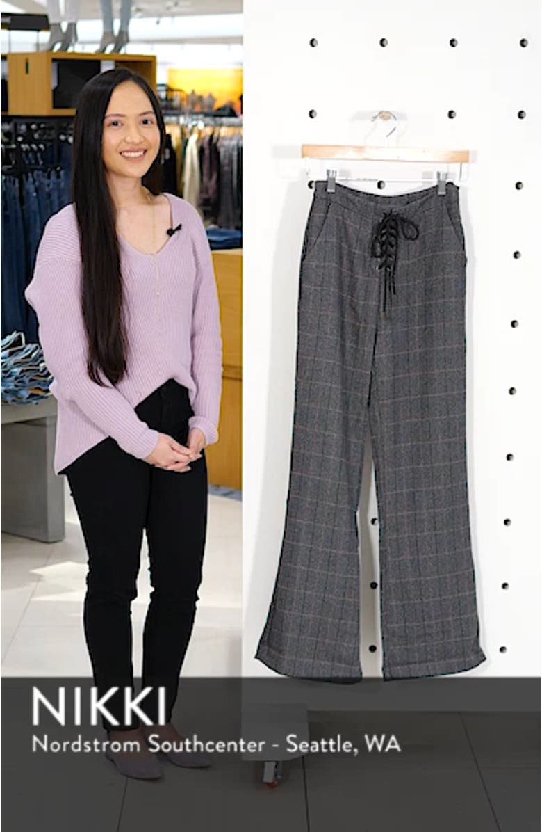 Lyra Plaid Stretch Pants, sales video thumbnail