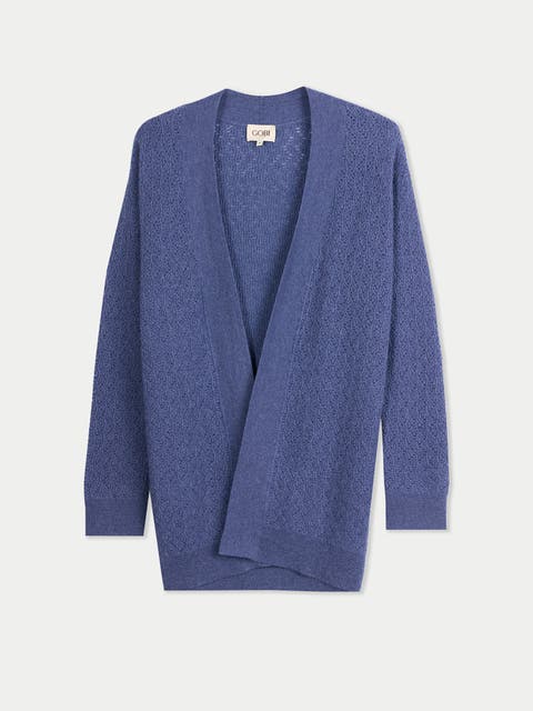 Ajour Knit Open front Cardigan