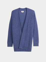 Gobi Cashmere Ajour Knit Open front Cardigan