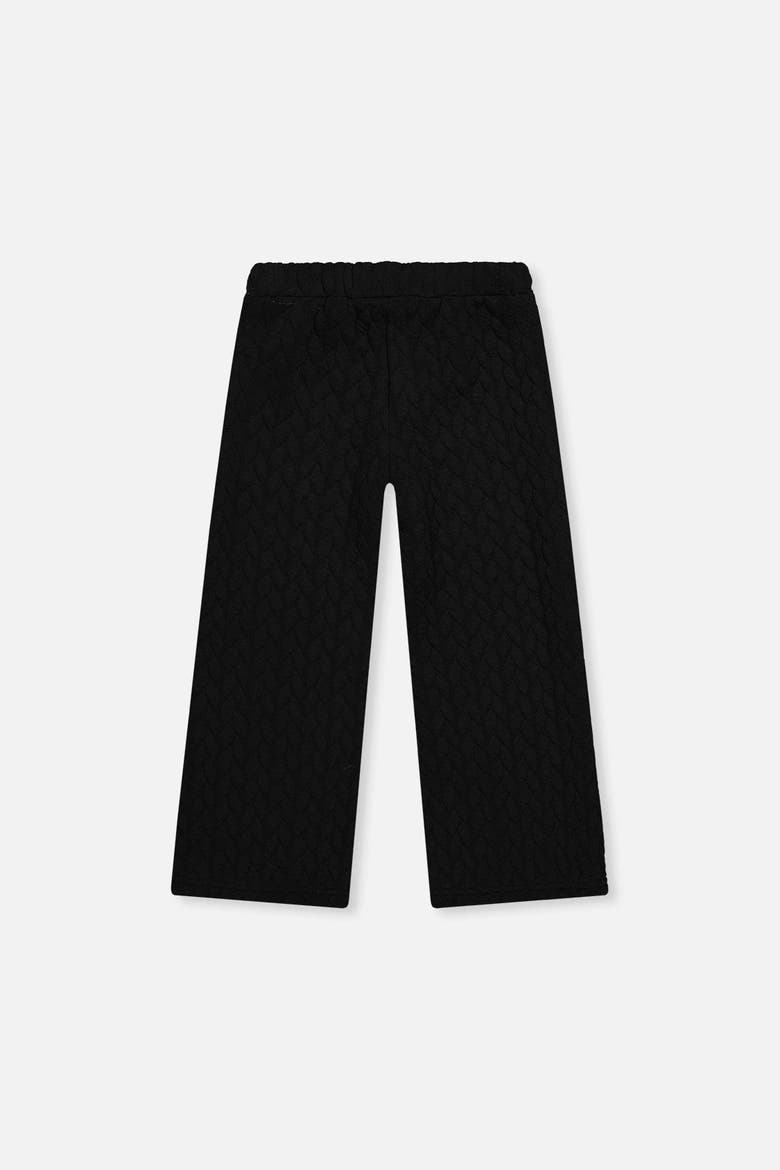 Wide Leg Quilted Jacquard Pants, Alternate, color, Black