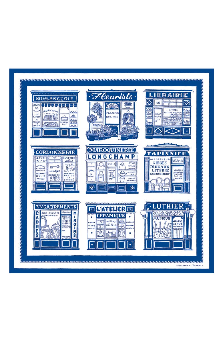 Longchamp Les Artisans de Paris Square Silk Scarf, Main, color, 