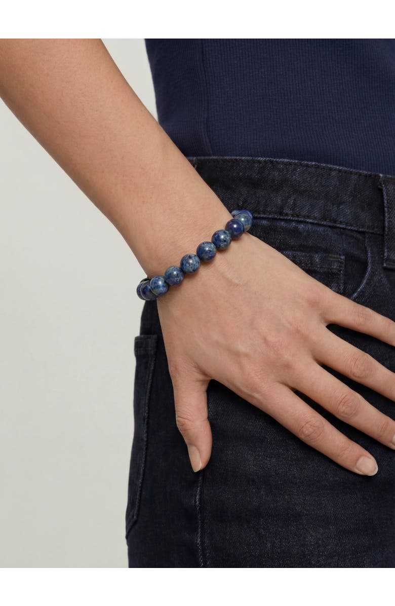 seree Manifest Collection Protection Blue Crystal Beaded Bracelet, Alternate, color, Blue