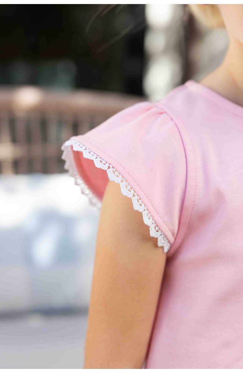 Florence Eiseman Knit Top With Flowers, Alternate, color, Pink