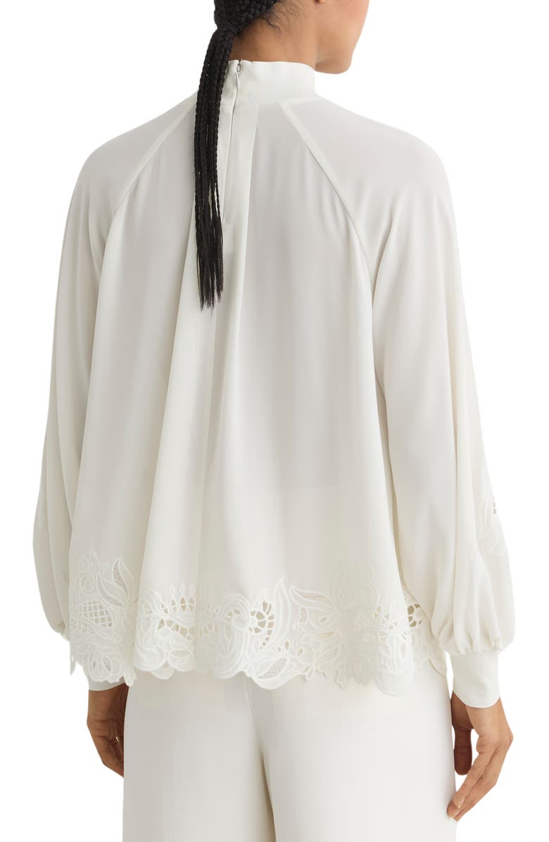 Reiss Rae Broderie Anglaise Top, Alternate, color, Cream