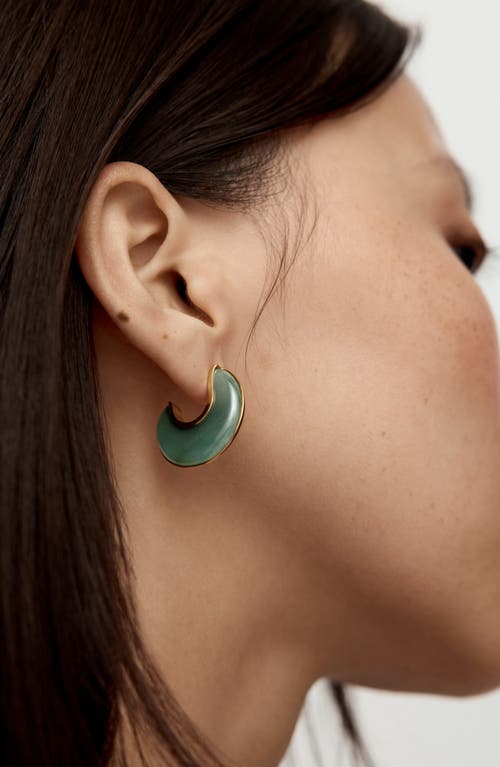 Monica Vinader X Kate Young Stone Hoop Earrings In Multi