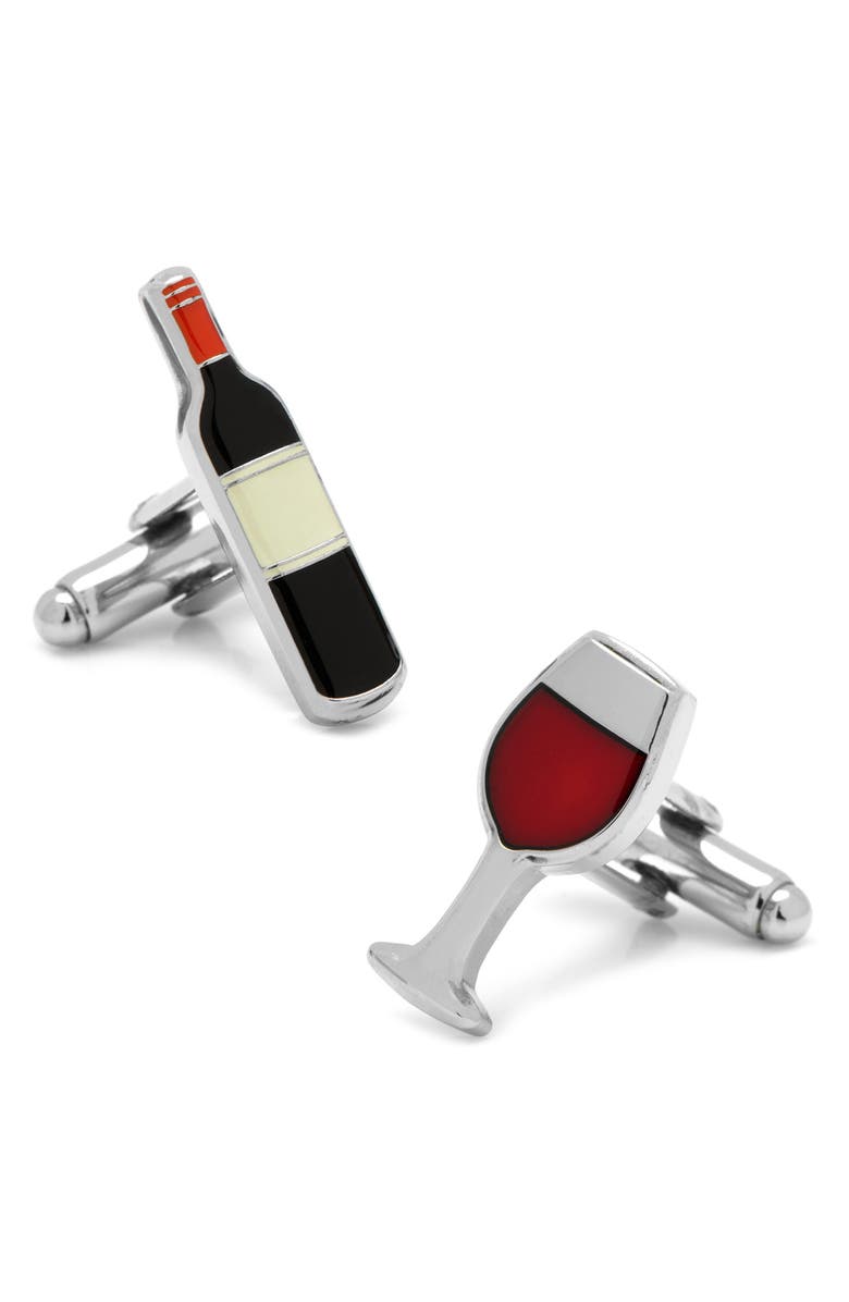 Cufflinks, Inc. Wine Lover Tie Bar & Cuff Links Set, Alternate, color, Multi