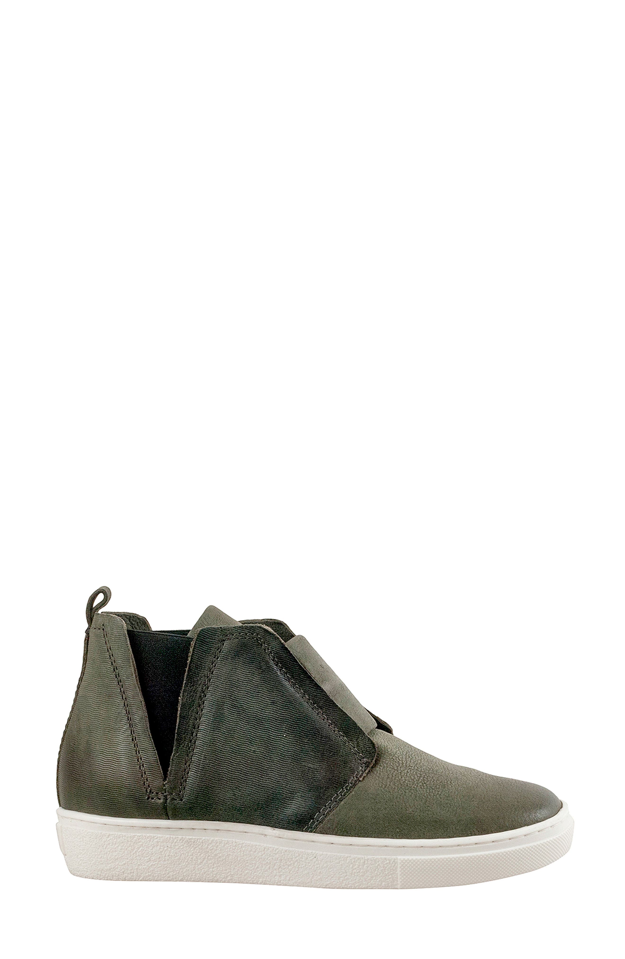 Laurent High Top Sneaker, Alternate, color, OLIVE LEATHER