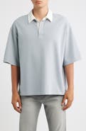 FRAME Cotton Half Placket Rugby Polo