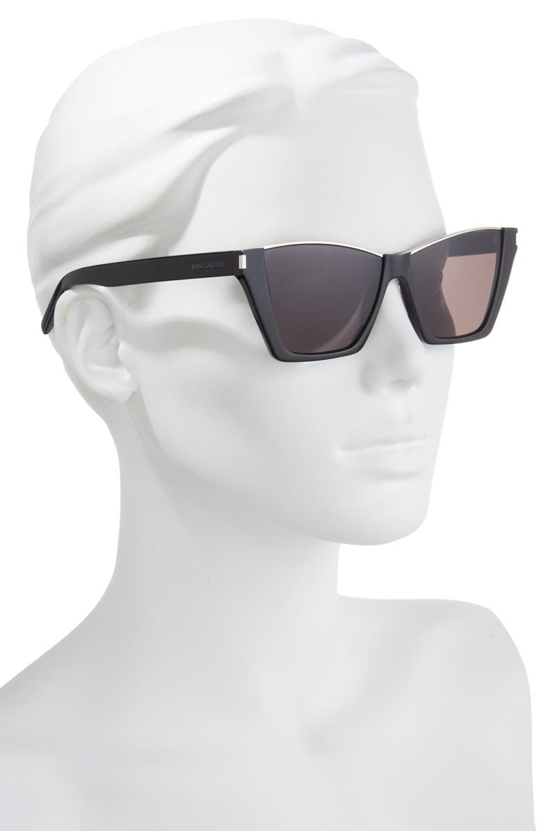 Saint Laurent 58mm Cat Eye Sunglasses, Alternate, color, 
