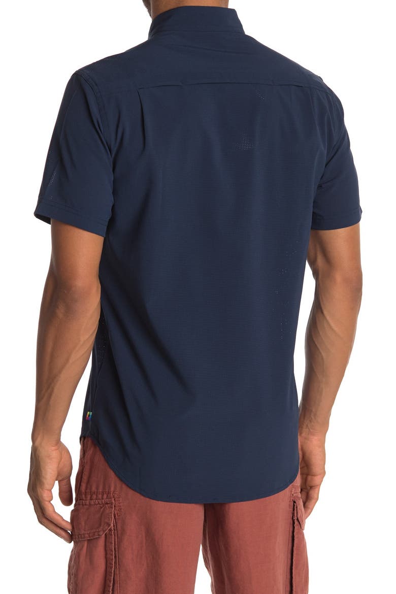 Aero Short Sleeve Tech Shirt, Alternate, color, NOCTURNE