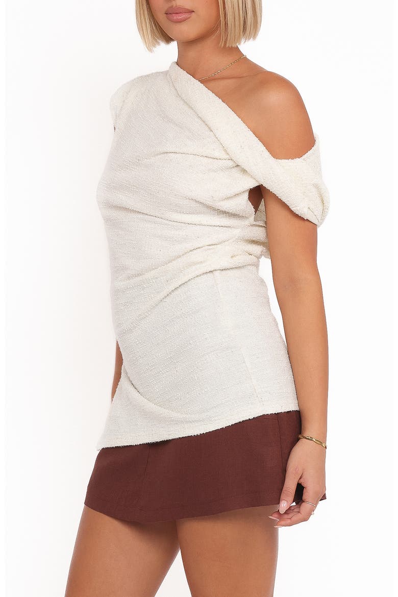 Selma One Shoulder Knit Top, Alternate, color, CREAM