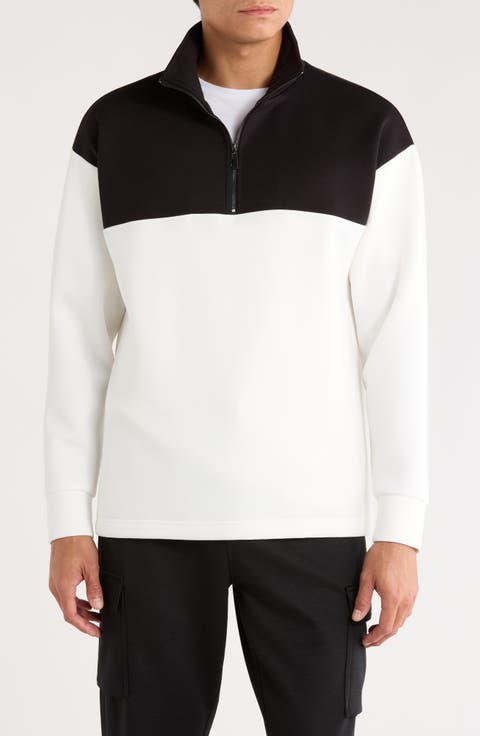 Colorblock Quarter Zip Sweatshirt