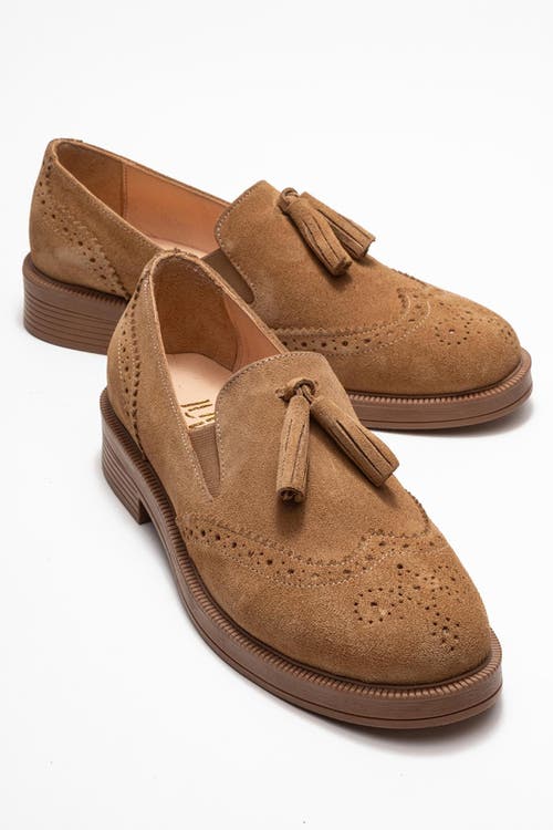 Forever & Always Shoes Alex Leather Tassel Loafers In Brown