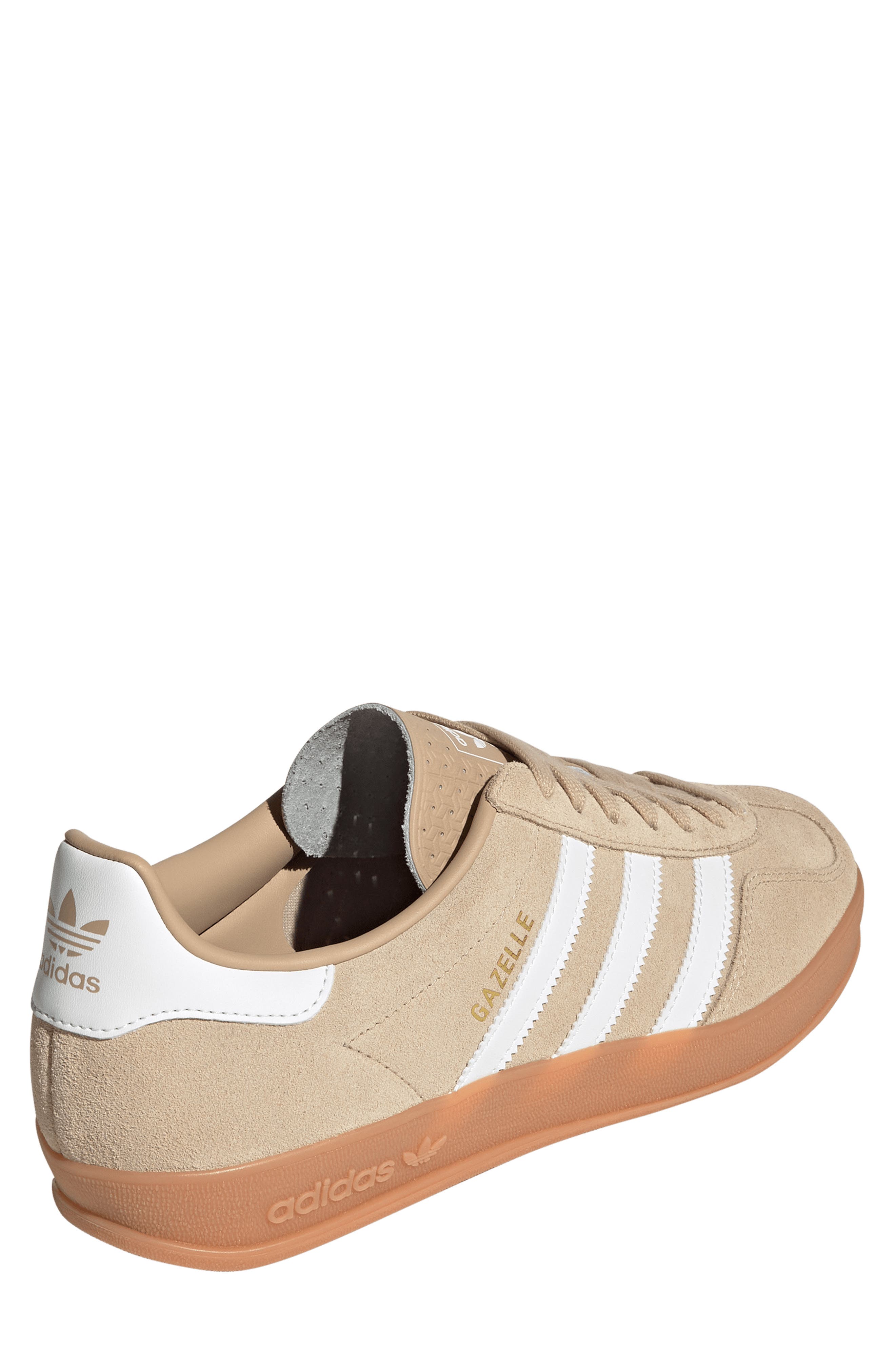 adidas Gazelle Indoor Sneaker, Alternate, color, Magic Beige/ Core White/ Gum