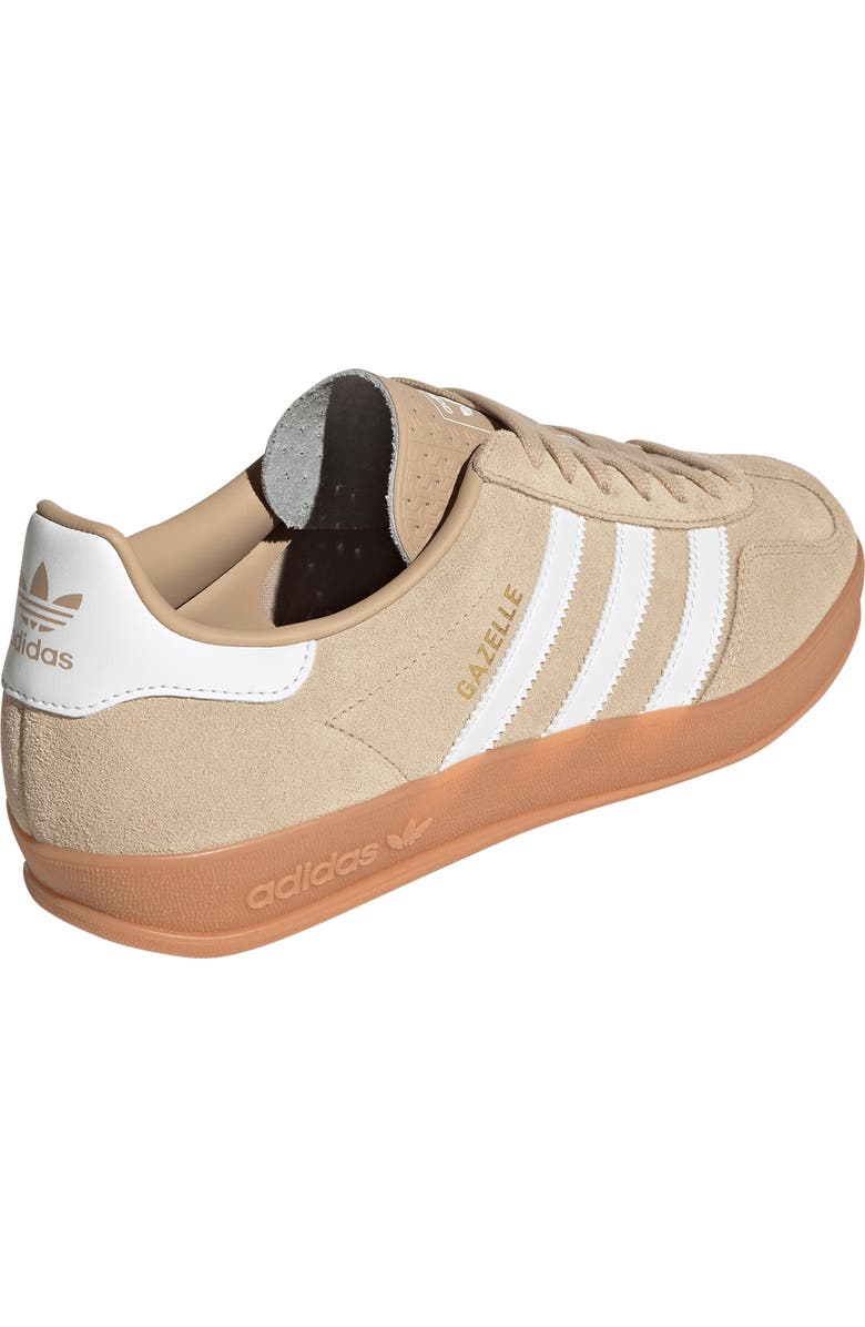 adidas Gazelle Indoor Sneaker, Alternate, color, Magic Beige/ Core White/ Gum