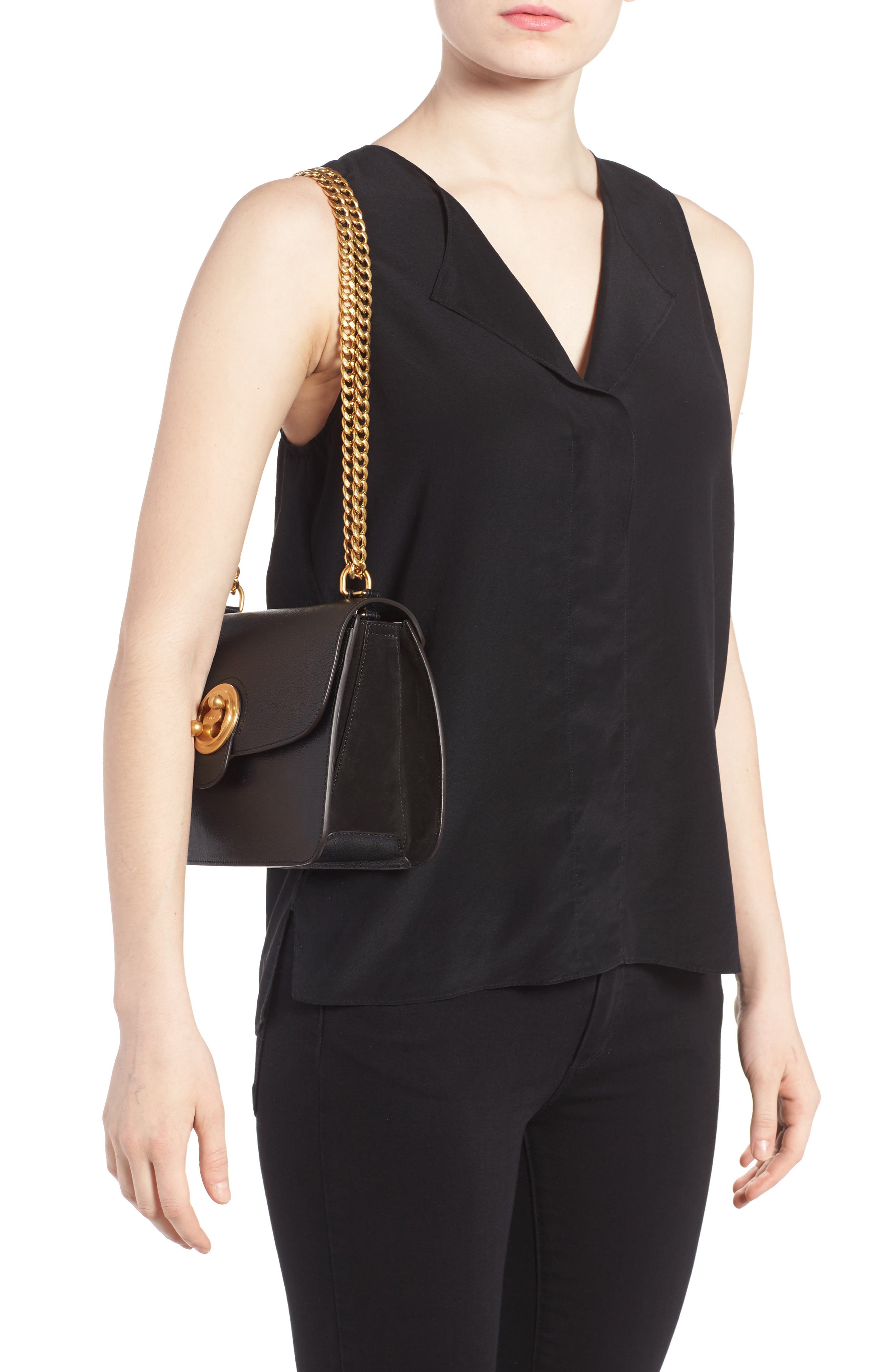 Chloé Medium Mily Leather Shoulder Bag, Alternate, color, 