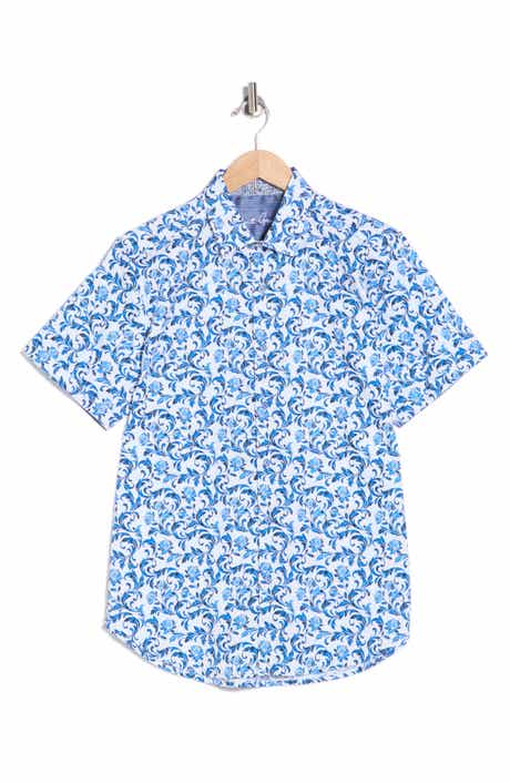 Robert Graham Aslan Short Sleeve Cotton Button-Up Shirt