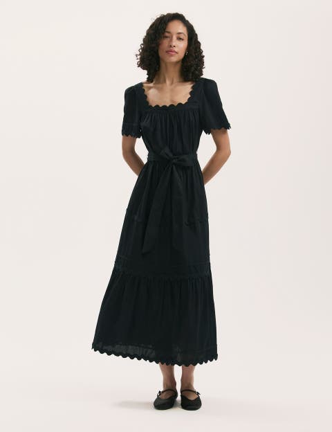 Corina Cotton Midi Tiered Dress