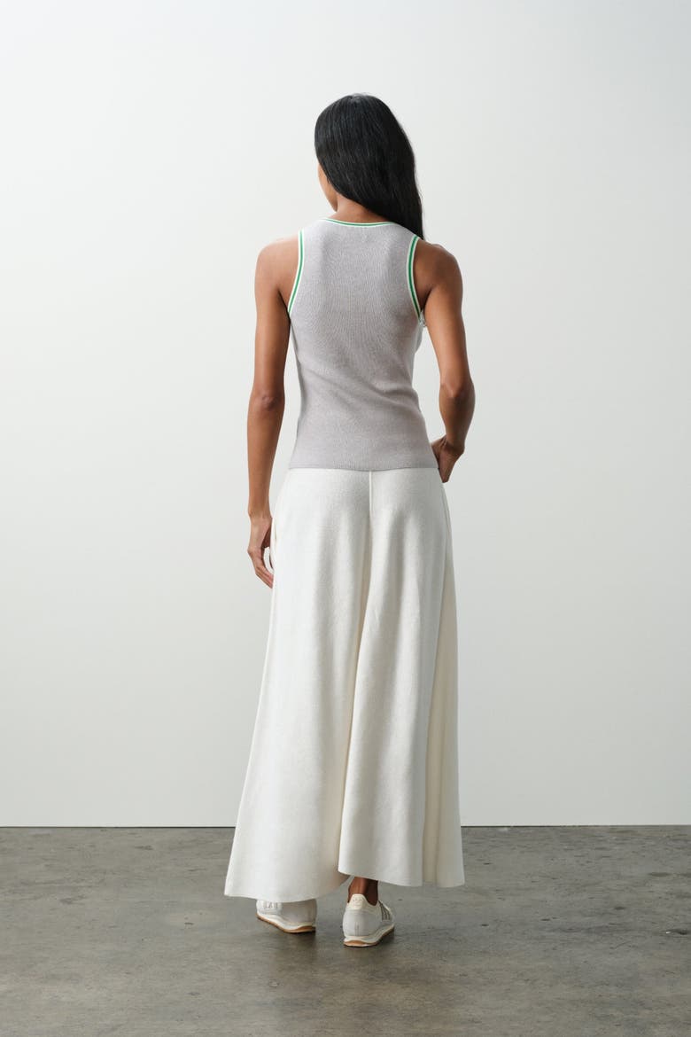 Justine Cotton Cashmere Maxi Skirt, Alternate, color, ECRU