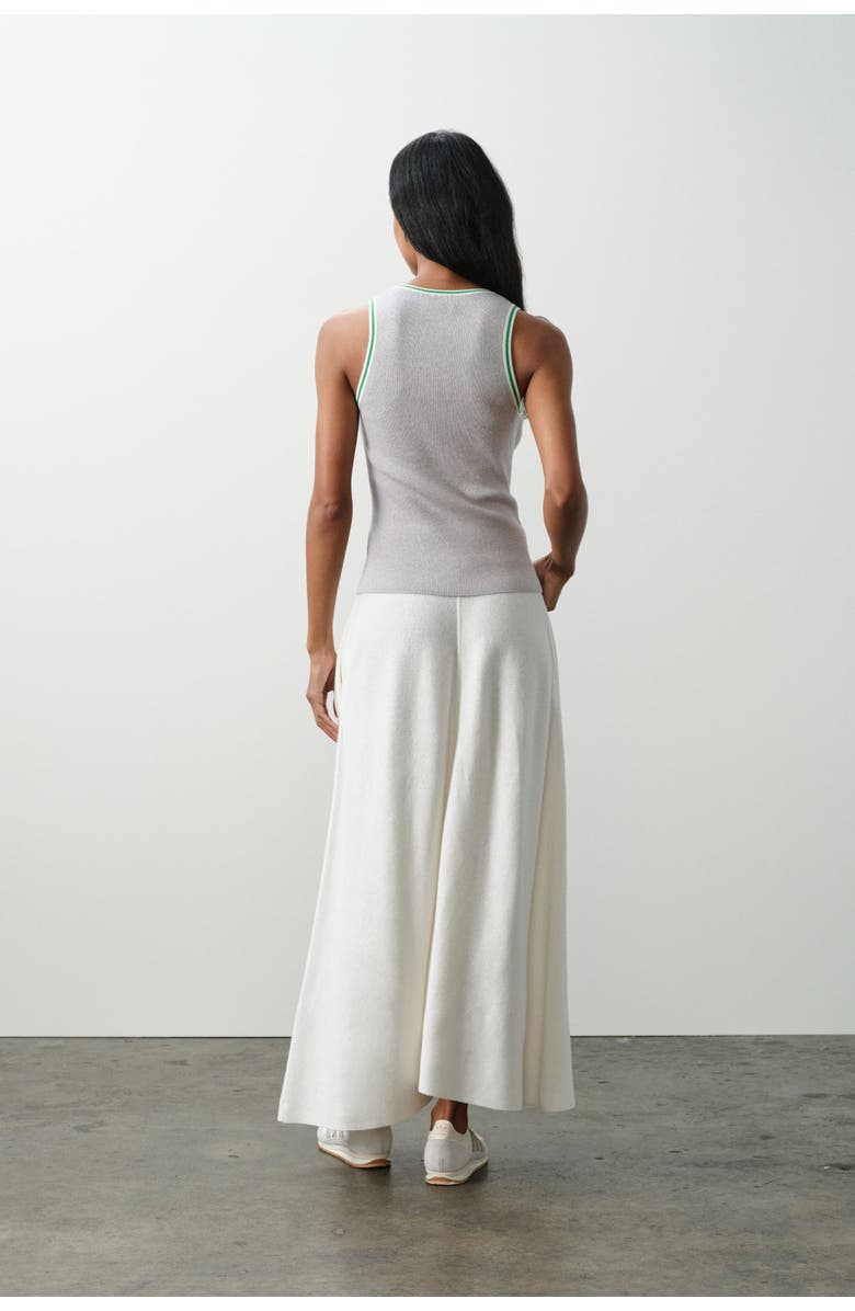 NAKED CASHMERE Justine Cotton Cashmere Maxi Skirt, Alternate, color, Ecru