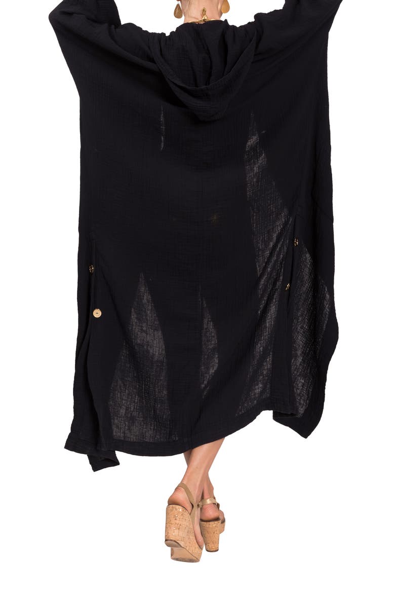 Jade Button-Up Robe, Alternate, color, BLACK
