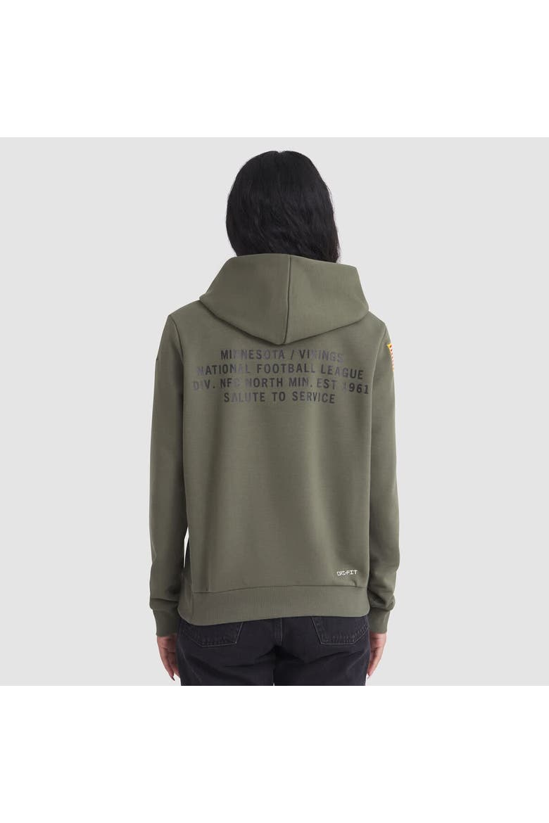 Women's Nike Olive Minnesota Vikings 2025 Salute to Service Sideline Standard Issue Dri-FIT Hoodie, Alternate, color, Olive