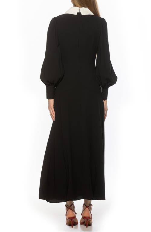 Alexia Admor Kate Collared Long Sleeve Maxi Dress In Multi