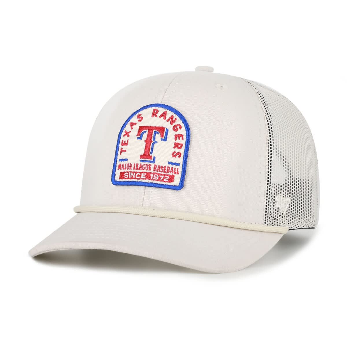 '47 Men's '47 Cream Texas Rangers Gravestone Adjustable Trucker Hat ...